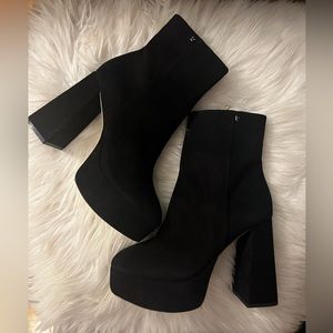 Larroudé Dolly Boot in Black- Platform Boot size 9